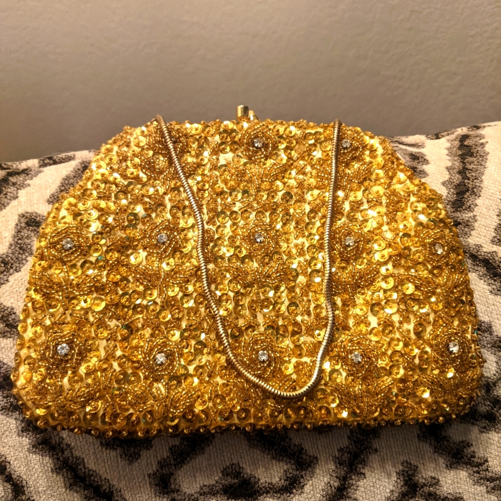 Vintage 1950's beaded evening purse